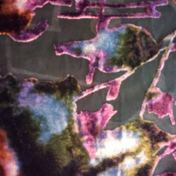 Burn out velvet scarf w gorgous colors! Wrap home decore 22” X 70” valance gift - Picture 3 of 6